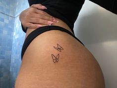 Small Lower Back Tats, If I Can Dream Tattoo, Cute Small Ankle Tattoos, Places To Put Small Tattoos Women, Tattoo Locations For Women Hidden, Small Between Breast Tattoo, Sleeve Tats For Women, Simple Thigh Tattoo, Butterfly Tattoo On Hip