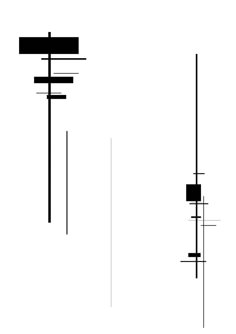 an abstract black and white image of two poles