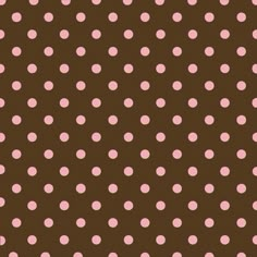 a brown background with pink polka dots