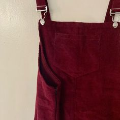 New Never Worn Burgundy Corduroy Dress Red Courderoy Overall Dress, Red Courderoy Dress, Overalls Dress, Corduroy Dress, Overalls Women, Overall Dress, Lady In Red, Dress Shop, Colorful Dresses