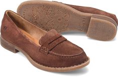 From the soft leathers and suedes finished by hand to leather-covered cushioned footbeds, Marlo�s full of details you�ll appreciate. Dark Brunette, Shoes And Boots, Born Shoes, Leather Cover, Shoe Sale, Soft Leather, Final Sale, On Sale, Loafers