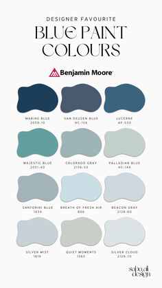 the blue paint colors are shown in different shades, and there is also an additional shade for