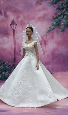 a barbie doll dressed in a wedding dress