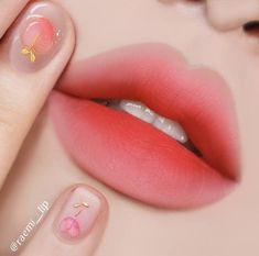 Bold Lipstick Makeup, Peach Makeup, Eyebrow Makeup Tips, Cute Makeup Looks, Soft Makeup