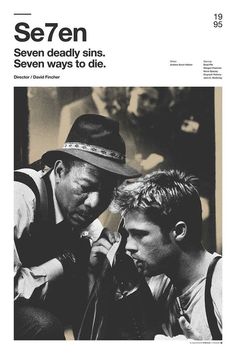 Seven 1995, Seven Movie, Film Posters Art, David Fincher, Album Art Design, Movie Poster Wall, Indie Movies, Cinema Posters, Movie Poster Art