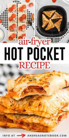 air fryer hot pocket recipe with text overlay