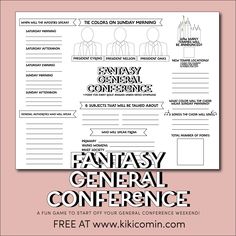 the fantasy general conference flyer is shown