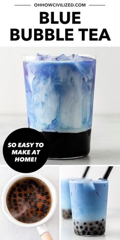 how to make blue bubble tea at home with pictures and instructions on how to use it