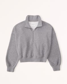 Women's Essential Sunday Half-Zip | Women's Tops | Abercrombie.com Comfy Sweatshirt, Women Essentials, Mock Neckline, Half Zip, Abercrombie Fitch, Nice Dresses, Fashion Week, Womens Tops, Sweatshirts