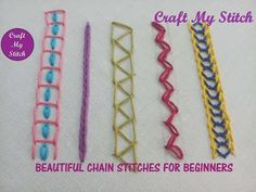 four different types of crochet stitchs for beginners