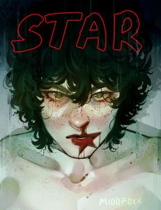 a woman with dark hair and blood on her face is depicted in the poster for star