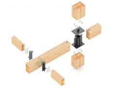 several pieces of wood are arranged in the same direction