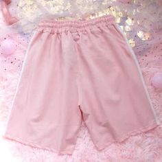 Color: Pink,Purple,Apricot Size:One Size（Waistline 65-104cm,length 45cm） Purple Cute, Cute Peach, Peach Shorts, Kawaii Clothes, Pink Beige, Apricot, Pink Purple, Violet, Short Dresses