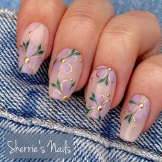 Kutek Disney, Colorful Nails, Smink Inspiration, Floral Nail Art, Pretty Acrylic Nails, Floral Nails, Nail Art Inspiration, Fancy Nails, Short Acrylic Nails