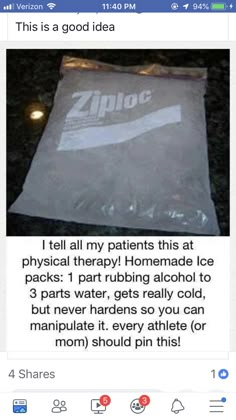 Homemade Ice Pack, 1000 Lifehacks, Sick Remedies, Everyday Hacks, Good To Know, Ice Pack, Simple Life Hacks, Diy Life Hacks, Cool Ideas