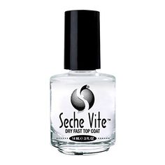 Seche Vite Dry Fast Top Nail Coat, 0.5 Ounce Seche Vite Top Coat, Nail Coat, Top Coat Nail Polish, Essie Gel, Beauty Supply Store, Best Nail Polish, Top Nail, Clear Nails, Manicure At Home