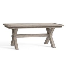 a wooden table on a white background