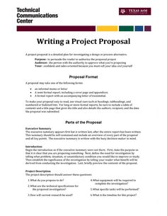 a white paper with the words writing project proposal written in black and red on it