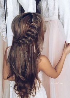 twisted half up half down wedding hairstyles Flower Girl Hairstyles, Christmas Hairstyles, Wedding Hairstyles Updo, Wedding Updo, Wedding Hairstyles For Long Hair, Wedding Hair And Makeup, Flower Girls