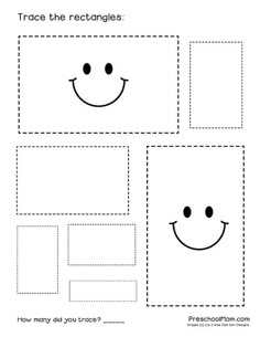 trace the rectangles worksheet for preschool