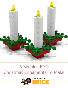 the lego christmas ornaments are made out of lego blocks