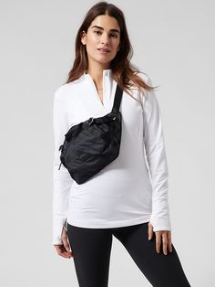 Excursion Waistbag | Athleta Chic Travel Outfit, Cindy Hattersley, Interior Organization, Travel Capsule Wardrobe, Italy Trip, Crossbody Bag Black, White Denim Jeans, Aesthetic Inspiration, Travel Purse