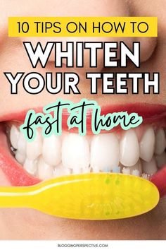 Homemade Teeth Whitening, White Teeth Tips, Whiten Teeth Naturally, Make Teeth Whiter, Whiten Teeth At Home, Diy Teeth Whitening, Whiten Teeth Fast, Natural Teeth Whitening Diy, Baking Soda Teeth