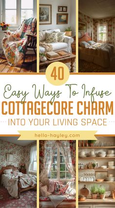 40 Easy Ways To Infuse Cottagecore Charm Into Your Living Space Cottagecore Living Rooms, Cottagecore Decor Ideas, Cottagecore Living Room, Cottage House Interior, Farmhouse Fireplace Decor, Cottagecore Living, English Cottage Decor, Cottage Core Decor, Cottagecore Home