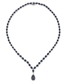 Black Sapphire Collar Necklace (28 ct. t.w.) in Sterling Silver, Created for Macy's | macys.com Macys Jewelry, Rings Gemstone, Book Jewelry, Black Sapphire, Silver Gemstone Jewelry, Collar Jewelry, Collar Necklace, Gemstone Earrings, Sterling Silver Necklaces