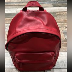 *Excellent Bag And Great Leather Quality *15in Height X 5in Width X 16in Length Reasonable Offers Accepted *Unisex Used A Few Times *Great For Style And Or To Pack A Laptop Two Inside Zipper Pockets And Stash Pockets Leather Backpack, Zipper Pocket, Bag Lady, Laptop, Backpacks, Zipper, Leather, Red, Women Shopping