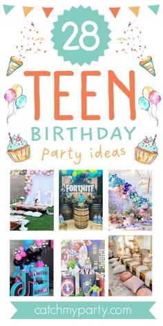 Teen Birthday Party Ideas, 13th Birthday Party Ideas For Girls, 12th Birthday Party Ideas, 14th Birthday Party Ideas, Girl Bday Party