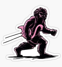 a bigfoot holding an easter basket with eggs