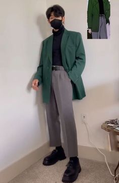 Aesthetic Semi Formal Outfit Men, Pop Culture Outfits Men, Mens Anime Inspired Outfits, Korean University Outfit Men, Nerdy Male Outfits, Muji Menswear, Korean Formal Outfit Men, Aesthetic Formal Outfits Male, 80s Prom Men