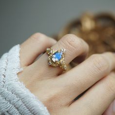 A stunning nature-inspired pear ring with bark texture details that spreads halfway to the band. White diamonds encrust around the stunning moonstone. Crafted by skilled hands, this ring is available in your choice of 14K and 18K yellow gold, rose gold, and white gold. All orders come in our Tippy Taste ring box. This ring is handmade and designed in NYC. 14K or 18K solid gold Natural moonstone. 7*5mm pear shape Natural round diamonds. SI clarity, GH color, 0.1ct total carat weight 1.5mm ring ba Bark Texture, The Palace Of Versailles, Versailles France, Hall Of Mirrors, Pear Ring, Palace Of Versailles, Stunning Nature, Nature Ring, Jewelry Lookbook