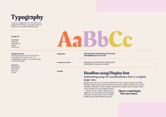 the font and typefaces used in typography are all different colors