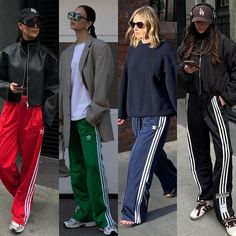 Maria Gabriela Gurmandi | TENDENCIA PANTALÓN ADIDAS 🔥 En varios colores y más de 30 Looks para Inspirarse ! Qué opinas de esta Tendencia ? 👍���🏻 o 👎🏻 Quieren Parte… | Instagram Adidas Outfit Women Casual, Sporty Glam Outfits, Zoomer Fashion, Woven Pants Outfit, Adidas Track Pants Outfit Woman, Track Pants Outfit Women, Style Adidas Pants, Adidas Track Pants Outfit, Adidas Street Style