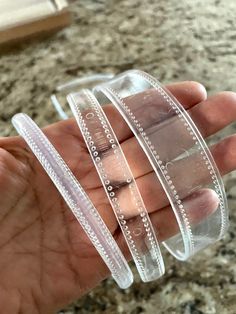 "Blank clear plastic headbands with teeth. They will fit from toddlers to adults. These headbands would be perfect to be woven or just covered with ribbon. This listing is for 5 blank plastic headbands w/teeth in your width choice: 5/16\" wide 1/2\" wide 1\" wide Would you like to buy more headbands? convo me and I will make a listing for you.  I will be posting more supplies often, so please revisit my shop. Thanks for stopping by!" Acrylic Headband, Headbands For Girls, Silver Hair Comb, Blank Hats, Women Headband, Toddler Headband, Headband Women, Girls Headband, Hair Supplies