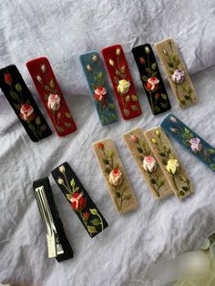 Price is for each hair clip. Different color variation, the clip can be either alligator clip or snap clip. Used or damaged product return cannot be accepted. Crocodile Hair Clips, Embroidery Rose, Rose Hair Clip, Diy Fabric Jewellery, Fabric Jewellery, Alligator Clips, Rose Embroidery, Rose Hair, Snap Clips