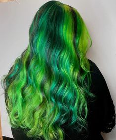 Lunar Tide, Hair Dyes, Green Highlights, Semi Permanent Hair Color, Splash Of Color, Crazy Hair