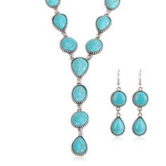 PRICES MAY VARY. Concho Jewelry Set with Rustic Couture's by Montana West. Western Necklaces with Earrings Made of Alloy with Turquoise. Design Features Western Concho Style. Package Includes a Pair of Western Dangle Earrings and a Piece of Pendant Necklace. Rustic Couture's Western Jewelry Set for Women Cowgirl Vintage Western Necklace Earring Concho Jewelry, Floral Necklace Jewelry, Cowgirl Vintage, Turquoise Design, Western Necklace, Western Necklaces, Bohemian Necklace, Western Jewelry, Floral Necklace