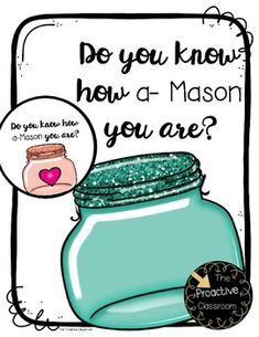 a blue jar with a heart on it and the words do you know how a mason you are?