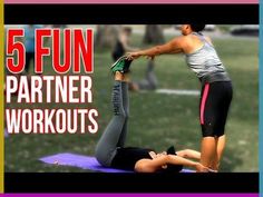 Couples Excersises, Exercise For Couples, Team Workouts Exercises Fun, Couple Workouts, Couples Workout, Partner Workouts, Fitness Couples, Beginner Workout Video, Group Workout