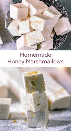 homemade honey marshmallows on a plate