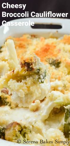 Broccoli and Cauliflower in a pan cooked in a cheese sauce and covered with a golden brown panko topping. Broccoli And Cauliflower Side Dish, Cheesy Broccoli Cauliflower Casserole, Cheesy Broccoli Cauliflower, Broccoli Cauliflower Recipes, Cheese Sauce For Cauliflower, Cauliflower And Broccoli Cheese, Broccoli Cauliflower Casserole, Cauliflower Side Dish, Cheesy Broccoli Casserole