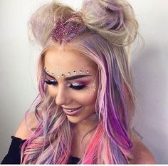 Pinterest: catmhart Halloweenský Makeup, Unicorn Makeup, Fairy Makeup