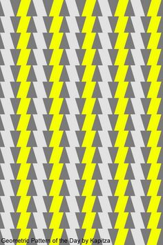 an image of a yellow and grey pattern with the words geometric pattern of the day kappzen