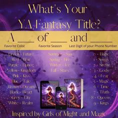 an advertisement for the book, what's your fantasy title? and other items