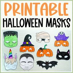 this is an image of printable halloween masks