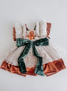 Gingerbread Christmas Dress//girls Christmas Dress//girls Tulle Velvet Christmas Outfit - Etsy Gingerbread Christmas Dress, Festive Holiday Dress With Ruffles For Dress-up, Festive Holiday Dress With Ruffles, Festive Ruffled Holiday Dress, Christmas Holiday Tutu Dress With Ruffles, Festive Sleeveless Tutu Dress For Holidays, Festive Sleeveless Holiday Tutu Dress, Sleeveless Christmas Tutu Dress, Christmas Celebration Dresses With Ruffles