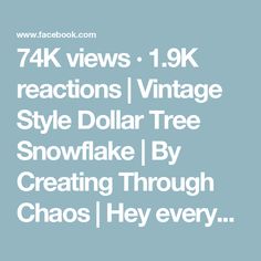 74K views · 1.9K reactions | Vintage Style Dollar Tree Snowflake | By Creating Through Chaos | Hey everybody it's Janice with
Creating Through Chaos. I'm going to start this project off
with this wood round that I got at Walmart. I believe it's like
seven maybe eight inch round and I'm going to give it a coat
of white paint. And I'm just using acrylic paint because I'm
going to deck podge over it. Next I'm going to take a coat
of bond podge and I'm just going to put a layer of bon
podge on here and then just let that dry. Next I'm going to
take this vintage style napkin that I had in my napkin
bundles. I took it down to one ply. And I'm going to use the
two little girls here. And I'm just going to lay that right on
top of the wood round. And then I'm going to cover that with
some parchment Using Acrylic Paint, Wood Rounds, Over It, White Paints, Dollar Tree, Just Go, Acrylic Paint